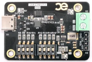 USB-C PD Power Delivery Board with connectors (DC-DC with 3.3V O/P)